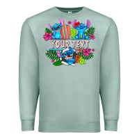 Seafoam Your Text Stich Premium Sweatshirt - CowhideDigitalArt