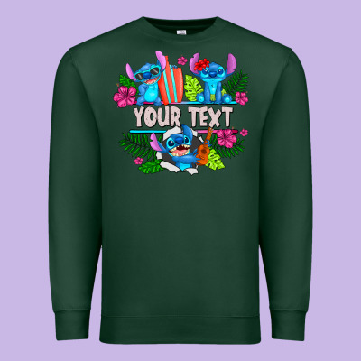 Your Text Stich Premium Sweatshirt Designed By Cowhidedigitalart