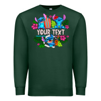 Sports Green Your Text Stich Premium Sweatshirt - CowhideDigitalArt