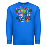 True Royal Your Text Stich Premium Sweatshirt - CowhideDigitalArt