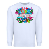 White Your Text Stich Premium Sweatshirt - CowhideDigitalArt