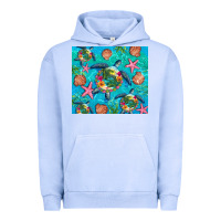 Pigment Grape Ice Turtle summer seashells starfish seaweed Urban Hoodie - Artiststas