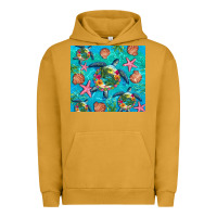 Pigment Peanut Butter Turtle summer seashells starfish seaweed Urban Hoodie - Artiststas