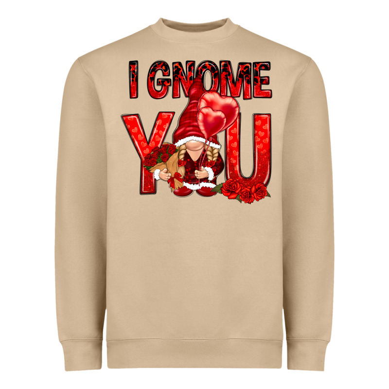 I Gnome You With Roses Valentine's Day Heavyweight Sweatshirt by HowdyJamesFarm | Teevron