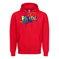 Red Hippie pride Zipper Hoodie - FaDigitalArtStudio