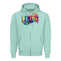 Seafoam Hippie pride Zipper Hoodie - FaDigitalArtStudio