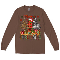 Chestnut Merry Christmas with western trees Long Sleeve Tee - NancyCooperArtShop