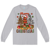 Moon Dust Merry Christmas with western trees Long Sleeve Tee - NancyCooperArtShop