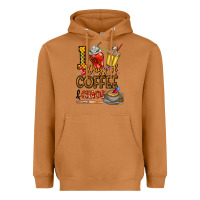 Meerkat 100. Days Of Coffee  Chaos Heavyweight Hoodie - CowhideDigitalArt
