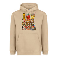 Mushroom 100. Days Of Coffee  Chaos Heavyweight Hoodie - CowhideDigitalArt