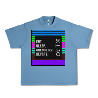 Pebble Blue Eat Sleep Chemıstray Repeat Urban Heavy Tee - Bettercallsaul