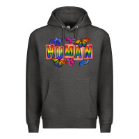Charcoal Heather Human pride Premium Hoodie - FaDigitalArtStudio