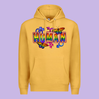 Human Pride Premium Hoodie Designed By Fadigitalartstudio
