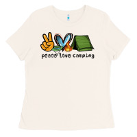 Bone peace love camping Ladies Tee - NancyCooperArtShop