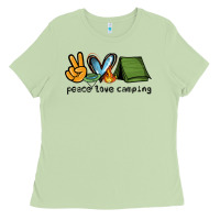 Matcha peace love camping Ladies Tee - NancyCooperArtShop