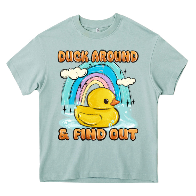 Duck Around And Find Out Heavy Core Tee by MaliasSmallBusiness | Teevron