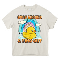 Cream duck around and find out Heavy Core Tee - MaliasSmallBusiness