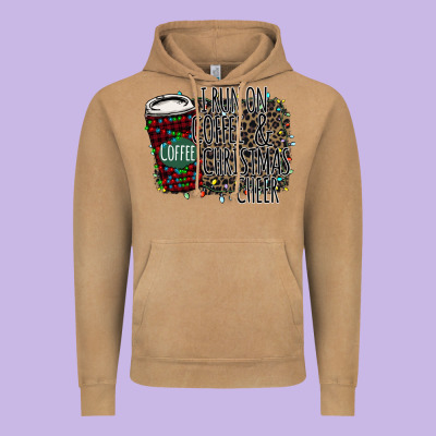 I Run On Coffee And Christmas Cheer Vintage Hoodie Designed By Bettercallsaul
