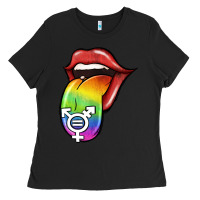 Black Pride LGBT Sign Tongue Ladies Tee - Jasminsmagicworld