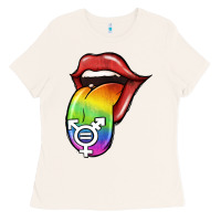 Bone Pride LGBT Sign Tongue Ladies Tee - Jasminsmagicworld
