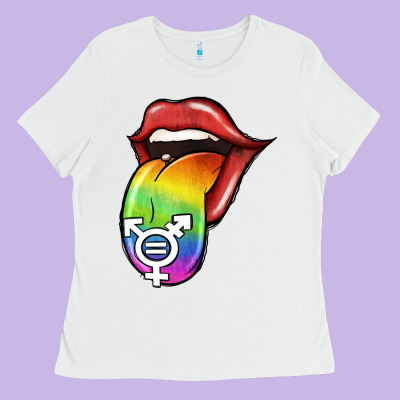 Pride Lgbt Sign Tongue Ladies Tee Designed By Jasminsmagicworld