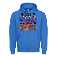 True Royal Less people more dogs Mother's Day Zipper Hoodie - FaDigitalArtStudio