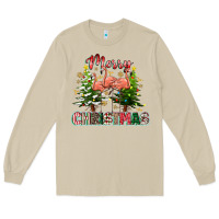Mushroom Merry Christmas flamingo Long Sleeve Tee - texasbilliewilder
