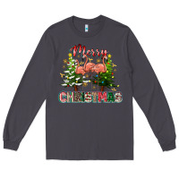 Smoke Merry Christmas flamingo Long Sleeve Tee - texasbilliewilder
