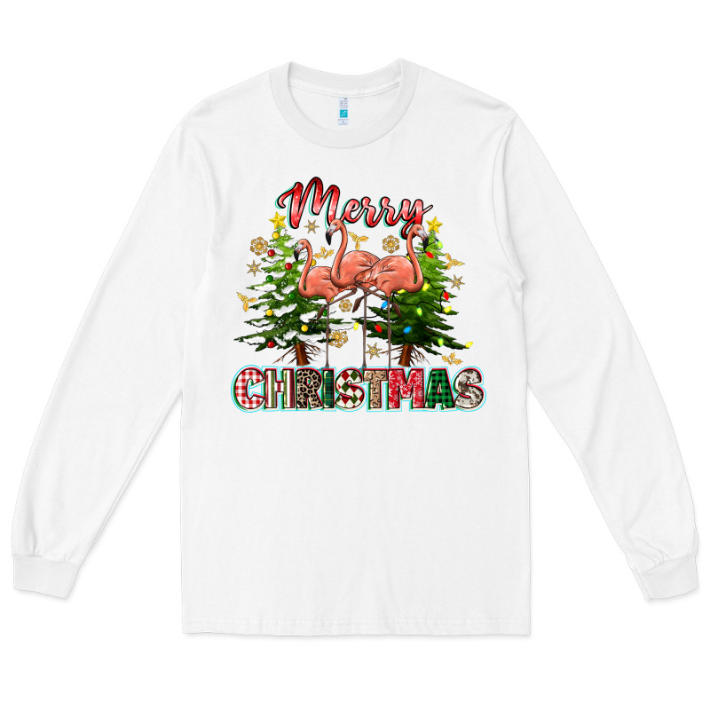 Merry Christmas Flamingo Long Sleeve Tee by texasbilliewilder | Teevron