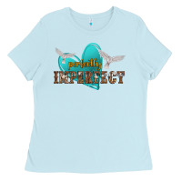 Baby Blue perfectly imperfect Ladies Tee - NancyCooperArtShop