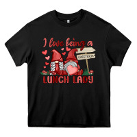 Black i love being a lunch lady Heavy Core Tee - MaliasSmallBusiness