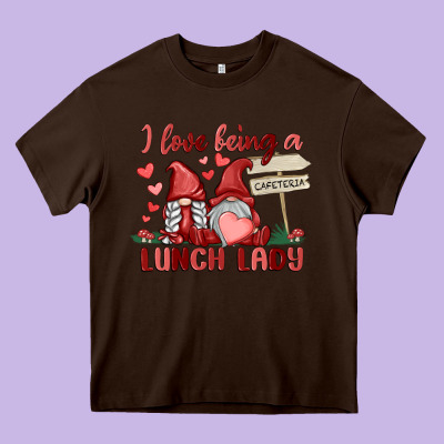 I Love Being A Lunch Lady Heavy Core Tee Designed By Maliassmallbusiness