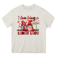 Cream i love being a lunch lady Heavy Core Tee - MaliasSmallBusiness