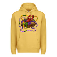 Antique Gold mardi gras craw fish king cake with leopard Premium Hoodie - RanaPortraitStore