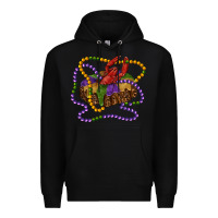 Black mardi gras craw fish king cake with leopard Premium Hoodie - RanaPortraitStore