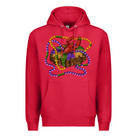 Cardinal mardi gras craw fish king cake with leopard Premium Hoodie - RanaPortraitStore