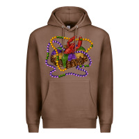 Chestnut mardi gras craw fish king cake with leopard Premium Hoodie - RanaPortraitStore