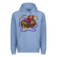 Colony Blue mardi gras craw fish king cake with leopard Premium Hoodie - RanaPortraitStore