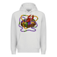 Dove Grey mardi gras craw fish king cake with leopard Premium Hoodie - RanaPortraitStore
