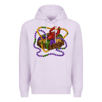 Lilac mardi gras craw fish king cake with leopard Premium Hoodie - RanaPortraitStore