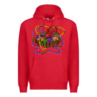 Red mardi gras craw fish king cake with leopard Premium Hoodie - RanaPortraitStore