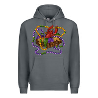 Rock mardi gras craw fish king cake with leopard Premium Hoodie - RanaPortraitStore