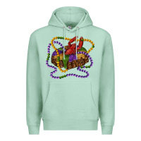 Seafoam mardi gras craw fish king cake with leopard Premium Hoodie - RanaPortraitStore