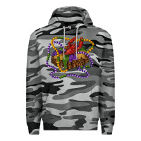 Slate Camo mardi gras craw fish king cake with leopard Premium Hoodie - RanaPortraitStore