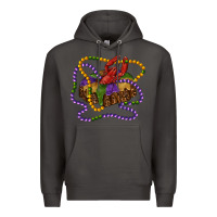 Smoke mardi gras craw fish king cake with leopard Premium Hoodie - RanaPortraitStore