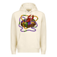 Tofu mardi gras craw fish king cake with leopard Premium Hoodie - RanaPortraitStore