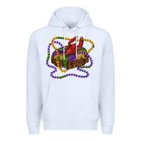 White mardi gras craw fish king cake with leopard Premium Hoodie - RanaPortraitStore