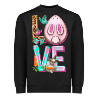Black Love Rabbit Easter Day Heavyweight Sweatshirt - HowdyJamesFarm