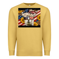 Antique Gold Western 4th Of July Lama Premium Sweatshirt - LillyAllenDesigns