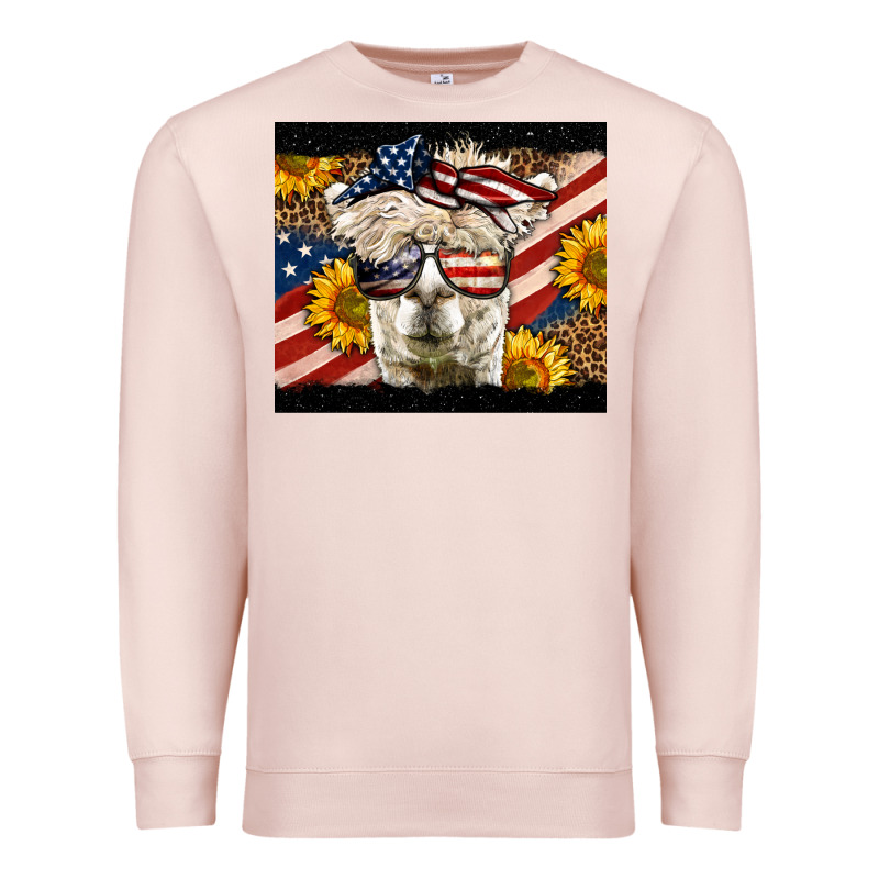 Western 4th Of July Lama Premium Sweatshirt by LillyAllenDesigns | Teevron
